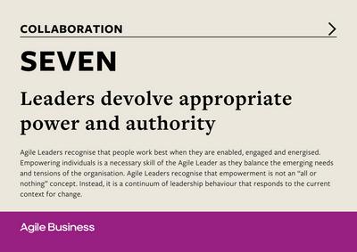 Agile Leadership Principle 7 Agile Leadership Principle 7